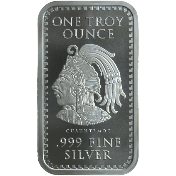 Picture of 1 oz Aztec Calendar Silver Bar (New)