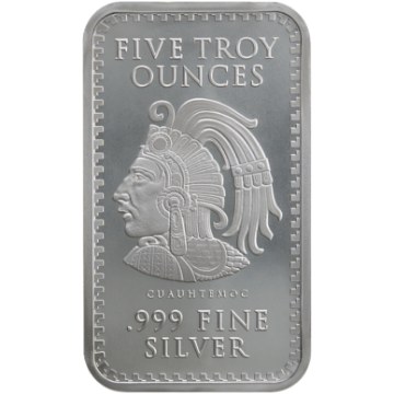 Picture of 5 oz Aztec Calendar Silver Bar (New)