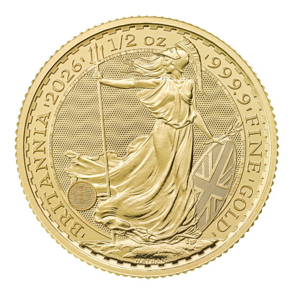Picture of 2026 1/2 oz British Gold Britannia Coin (BU)
