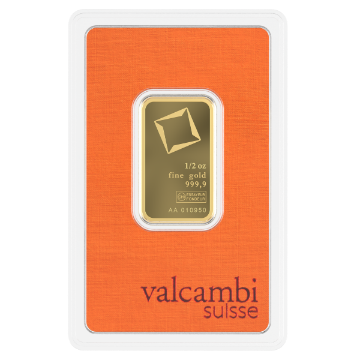 Picture of 1/2 oz Valcambi Gold Bar (w/ Assay)