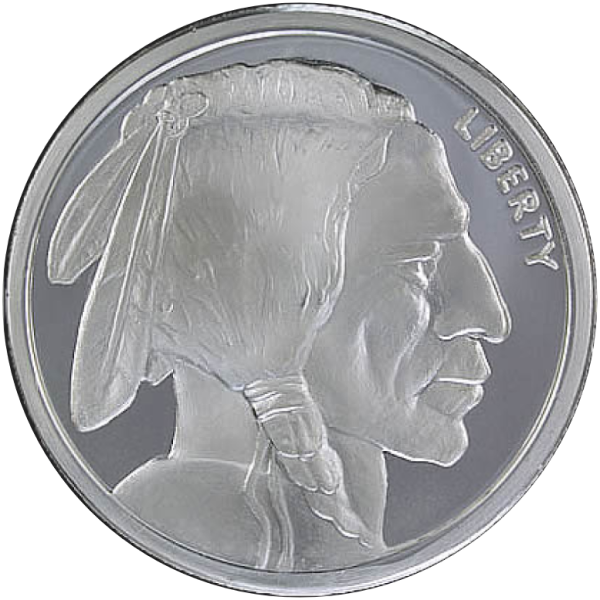 Picture of 5 oz GSM Buffalo Silver Round
